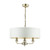 Sorrento Antique Brass 3 Light Armed Fitting Ceiling Light with Ivory Shade