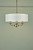 Sorrento Antique Brass 3 Light Armed Fitting Ceiling Light with Ivory Shade