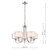 Southwell Polished Nickel 5 Light Chandelier & Glass Shades