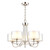 Southwell Polished Nickel 5 Light Chandelier & Glass Shades