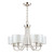 Southwell Polished Nickel 5 Light Chandelier & Glass Shades