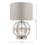 Aidan Glass & Polished Chrome Globe Table Lamp with Shade