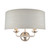 Sorrento Polished Nickel 2 Light Wall Light with Silver Shade