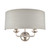 Sorrento Polished Nickel 2 Light Wall Light with Silver Shade