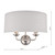 Sorrento Polished Nickel 2 Light Wall Light with Silver Shade