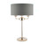 Sorrento Polished Nickel 3 Light Table Lamp with Charcoal Shade