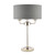 Sorrento Polished Nickel 3 Light Table Lamp with Charcoal Shade