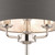 Sorrento Polished Nickel 3 Light Table Lamp with Charcoal Shade