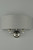 Sorrento Polished Nickel 2 Light Wall Light with Charcoal Shade