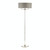 Sorrento Polished Nickel 3 Light Floor Lamp with Charcoal Shade