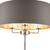 Sorrento Polished Nickel 3 Light Floor Lamp with Charcoal Shade