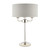 Sorrento Polished Nickel 3 Light Table Lamp with Silver Shade