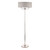 Sorrento Polished Nickel 3 Light Floor Lamp with Silver Shade