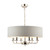 Sorrento Polished Nickel 6 Light Armed Fitting Ceiling Light with Silver Shade