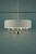 Sorrento Polished Nickel 6 Light Armed Fitting Ceiling Light with Silver Shade