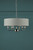 Sorrento Polished Nickel 6 Light Armed Fitting Ceiling Light with Silver Shade