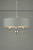 Sorrento Polished Nickel 3 Light Armed Fitting Ceiling Light with Charcoal Shade