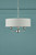 Sorrento Polished Nickel 3 Light Armed Fitting Ceiling Light with Silver Shade