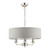 Sorrento Polished Nickel 3 Light Armed Fitting Ceiling Light with Silver Shade