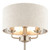 Sorrento Brushed Chrome 3 Light Table Lamp with Natural Shade
