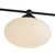 Jasper 5 Light Semi Flush Ceiling Light Matt Black Opal Glass