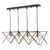 Midi 4 Light Bar Pendant Black & Bright Copper Detail