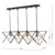 Midi 4 Light Bar Pendant Black & Bright Copper Detail