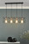 Midi 4 Light Bar Pendant Black & Bright Copper Detail