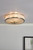 Oslo 3 Light Flush Ceiling Light Antique Brass
