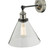 Ray Single Wall Light Antique Nickel Clear Glass