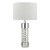 Yalena Large Table Lamp Polished Chrome And Glass With Shade