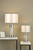 Yalena Large Table Lamp Polished Chrome And Glass With Shade