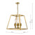 Academy 4 Light Lantern Natural Brass