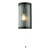 Anund Bathroom Wall Light Matt Black Ribbed Glass IP44