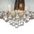 Aviel 5 Light Flush Smoked Shade With Clear Glass Droppers