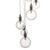 Dita 10lt Cluster Pendant Brass & Glass