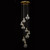 Dita 10lt Cluster Pendant Brass & Glass