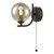 Cradle 1 Light Wall Light Matt Black Smoked Glass