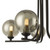 Cradle 5 Light Semi Flush Matt Black Smoked Glass