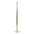 Detroit Floor Lamp Satin Nickel Walnut Detail Base Only