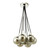 Elpis 7 Light Cluster Pendant Polished Chrome Smoked Glass