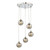 Federico 5 Light Cluster Pendant Polished Chrome Smoked Glass