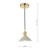 Hadano 1 Light Pendant Natural Brass With Cashmere Shade