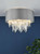 Halle 4 Light Flush Grey Shade Crystal