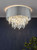 Halle 4 Light Flush Grey Shade Crystal