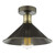 Jalen 1 Light Flush Graphite Antique Brass