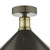 Jalen 1 Light Flush Graphite Antique Brass