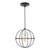 Javari 1 Light Pendant Matt Black/Polished Chrome