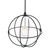 Javari 1 Light Pendant Matt Black/Polished Chrome