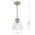 Jie 1 Light Pendant Antique Brass Glass